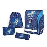 spiegelburg ranzen dinosaurier inklusive 16 teiligem Schüleretui, Sportbeutel und Faulenzer dreikant