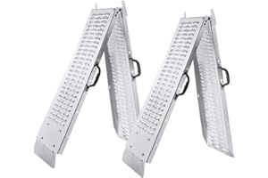 ‎NAIZY Naizy - 2X Loading Ramp Steel Loading Ramp Max 400 kg | Loading Ramp | Loading Rail | Galvanised Steel | Non-Slip for Car, Motorcycle, Quad, Vehicle