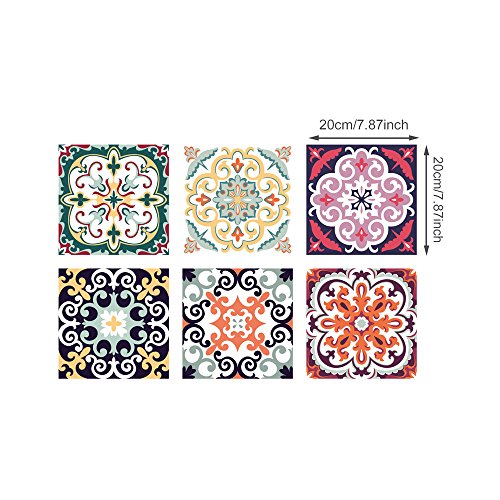 Preisvergleich Produktbild HARRYSTORE 6Pcs Geometrische Selbstklebende Aufkleber Aufkleber Zu Hause Dekoration Wandsticker Fliesen
