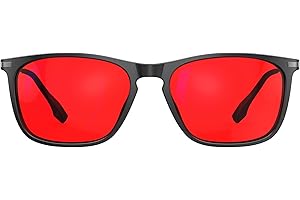 Goiteia 100% Red Blue Light Glasses - Sleep Glasses for Total Blue and Green Light Blocking - Dual AR Coatings-Relieve Eye Strain & Improve Sleep