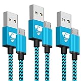 ✿ El cable android Extra Largo ✿ La longitud de 2m cable cargador movil usb es la más perfecta para usar en la sala de estar y en la oficina, no se preocupe más por la corta longitud de los cables de Android.