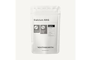 Youth & Earth Calcium AKG Supplement | High Strength Ca-AKG Supplement for Cellular Energy & Strong Bones | 60 Vegan Capsules of 500mg Calcium Alpha-Ketoglutarate per Serving