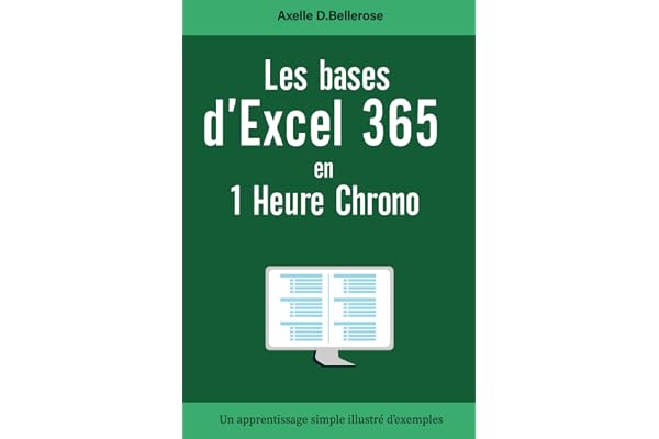 Les bases d'Excel 365 en 1 heure chrono: Les fondamentaux de l'application bureautique Excel | Guide de poche complet pour débutants | Un apprentissage illustré d'exemples