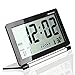 Produktbild Schlanke Klapphandy Reisen elektronische Thermometer Uhr Tisch Uhr LCD Wecker Falten gedämpften Mode tragbar , black