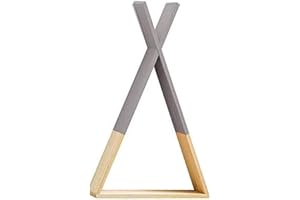 Nacnic - Estantería de Pared en Madera Triangular Gris - Estante o Balda Flotante para Colgar - Decoración Nórdica Hogar y Almacenamiento Organizador