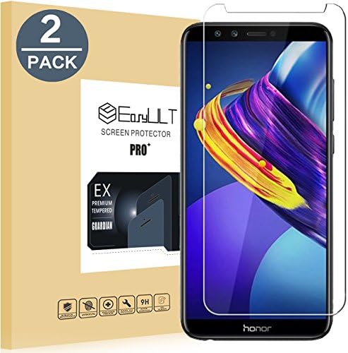EasyULT [2 pack] Screen Protector Huawei Honor 7C, Tempered Glass Screen Protector Film for Huawei Honor 7C(9H Hardness,0.26mm Thick,2.5D)