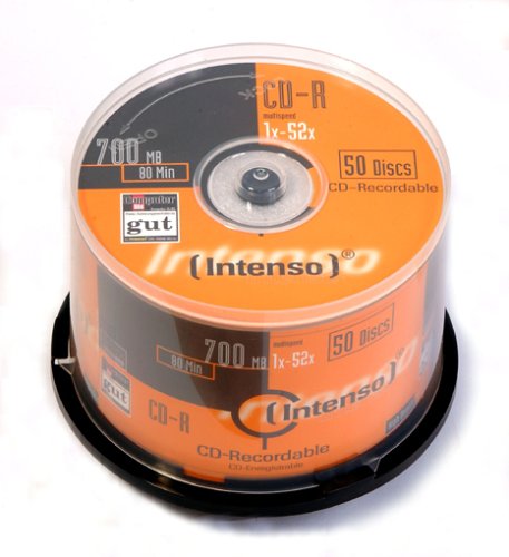 Intenso CD-R Rohlinge (52x Speed, 80 Min, 700MB, 50er Spindel)