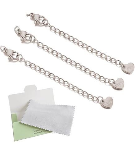 My-Bead - 3 catene di estensione, 4 cm, in argento Sterling 925, per