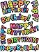 Produktbild Poppin' Patterns Geformte Aufkleber, Happy Birthday, bunt, 25 Stück