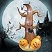 Produktbild hinffinity Halloween Aufblasbarer Geisterbaum Mit Kürbissen LED-Leuchten Aufblasbarer Geisterbaum Für Den Hof Im Freien Im Innenbereich Partydekorationen Feiertag Saures Nacht Partybedarf - 2,4 M