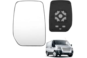 LMYSUFI UK Wing Mirror Glass Non-Heated Front Door Wing Mirror Glass Compatible for FORD TRANSIT MK6 MK7 2000-2013 V348 YC1517K741AA YC1517K740AA (Right Side)