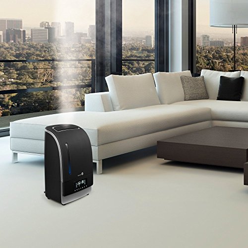 Luftbefeuchter TaoTronics Ultraschall 105W 6L Befeuchter Warm & Kalt Dampf Luftfilter mit LED-Display, separater Behälter für ätherische Öle, Nachtmodus - 6
