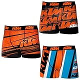  KTM Set de 3 Boxer Microfibra (92% poliéster-8% Elastano), Small (Tamaño del Fabricante:S) para Hombre