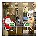 Produktbild CJWDXYX Weihnachten Wand Aufkleber Glastür Aufkleber Urlaub Dekorationen Neujahr Selbstklebend DIY Fenster Aufkleber Abnehmbare PVC Kein Leim Statische Aufkleber