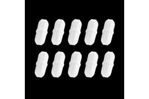 SWANSOFT 10 Magnetrührstäbchen, weiße Rührstäbchen, Labor-Magnetrührstäbchen, PTFE-Rührstäbe (7 * 20mm)