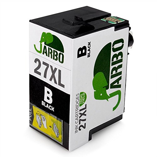 JARBO Kompatibel 27XL Tintenpatronen (2 Schwarz,1 Cyan,1 Magenta,1 Gelb) Hohe Kapazität kompatibel zu Workforce WF 3620 3640 7610 7620 7110 Drucker - 2