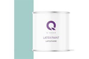 Q-COVER Latexfarbe 2L Minzblau – Matte Innenfarbe für Wand & Decke, Klasse 3, Hohe Deckkraft, Scheuerfest