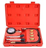 【Inklusiv】Manometer-Durchmesser: 75 mm, Vier-Gewinde-Größe: M10 x 1,0 mm, M12 x 1,25 mm, M14 x 1,25 mm, M18 x 1,5 mm. M10 Gewinde ist geeignet für Motorräder, M12 / M14 / M18 Gewinde sind für Auto geeignet.