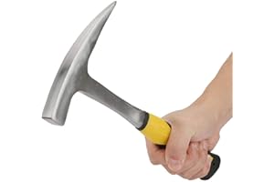 TYENAZA Młot kaczy dziób, młotek skalny z podwójną głowicą płaski otwór ankieta młotek kaczka dziób poszukiwanie spiczasta końcówka geologiczne narzędzie górnicze (S)