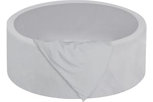 MEOGETY Ball Pits Cover for Toddlers, Baby Ball Pit Protector, Washable Foam Ball Pit Cover Standard Size 35.4 inch x 11.8 inch x 1.96 inch for Kids, Dogs, Pets (Cover Only, Gray)