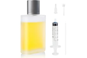 Bohoray 100ml Empty Glass Perfume Atomiser, Clear Glass Atomiser Spray Bottles, Refillable Spray Perfume Bottles Fine Mist Cosmetic Container for Travel (Grey Cover)