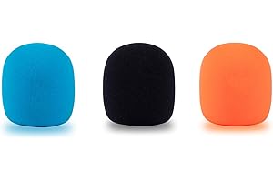 CaTeFo Interview GO Schaumstoff Farbe Windschutzscheibe für Rode Wireless Go Handheld Adapter Ersatz Spongue Pop filter Mikrofon Schaum Abdeckung Wind Screen 3pcs Blau Orange Schwarz