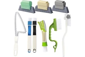 UHETLET 12 Stück Fenster Putzen Fensterrahmen Reiniger Fensterrillen Reinigungswerkzeug Fensterputzer Reinigung Reinigungsbürste für Fenster Putzen für Ecken Lücken Fensterschlitze Küche Badezimmer