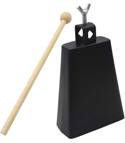 Meinl Percussion Handheld Cowbell Instrument - middelgroot slaggidiofoon - lengte 16,5 cm - staal, zilver (STB65H