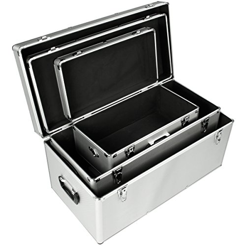 3er Set Alu Boxen Alukiste Werkzeugkiste Transportbox Lagerbox Lagerkiste Abschließbar - 3