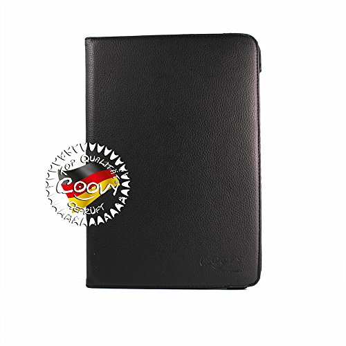 COOVY® 360° ROTATION COVER FÜR SAMSUNG GALAXY NOTE 10.1 GT-N8000 GT-N8010 GT-N8020 SMART HÜLLE TASCHE ETUI CASE SCHUTZ STÄNDER Farbe schwarz - 6