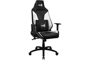 Aerocool ADMIRALBW, Silla Gaming Ergonómica Blanca, Air Tech, Cojines Acolchados
