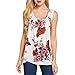 Produktbild Damen O Neck T-Shirt Sleeveless Druck Plus Size Crop Tops Weste Lose Bluse Frauen Boho Gedruckt Neckholder Tank Blumen Druck Rückenfrei Bluse Hemden Vest