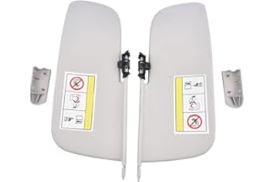 Gdfnmogo Ensemble de pare-soleil de vitre gauche et droite gris premium, pour C3 II pour SC 1.0 1.1 1.2 1.4 2009-2016 OEM 1613251480 Pièces intérieures de voiture de remplacement pour pare-soleil
