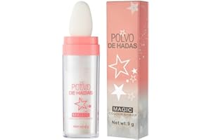 WEIXINBUY Highlighter Powder Stick, Polvo De Hadas Glitter Fairy Highlight Smooth Waterproof Three-Dimensional Shimmer, Sparkly Natural Patting Powder for Face Body Eyes Collarbones Glow