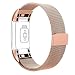 Produktbild Vancle Milaneseband für Fitbit Charge 2, Fitbit Charge 2 Anpassbares Edelstahl- Metallmilanese Ersatzarmband mit Magnetverschluss (Rosa Gold, Large)