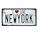 Produktbild Eureya I Love New York Auto Nummernschild Auto Tag Home/Cafe Bar/Pub/Restaurant/Ausstellung Wand Decor Vintage Plaque 15,2 x 30,5 cm