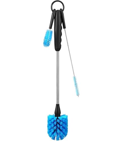 Spazzola Per Bicchieri In Legno E Schiuma Morbida – Antigraffio, Manico Lungo 28 Cm, Per Calici Di Cristallo E Bottiglie, Pulizia Delicata - 4
