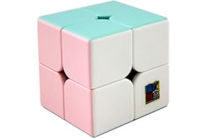 OJIN MoYu MoFang JiaoShi Meilong Series Cube Meilong 2x2x2 Cubo Rosa Brillante Cubo sin Adhesivo Cubo de Aula Meilong Cubo de Rompecabezas de Superficie esmerilada
