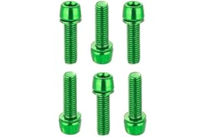 Chooee Tornillos Bicicleta M5 x 18 mm，M5 x 18 mm，Tornillos Potencia/Manillar para Bicicleta MTB（Rojo/azul/naranja/verde/color/Oro）