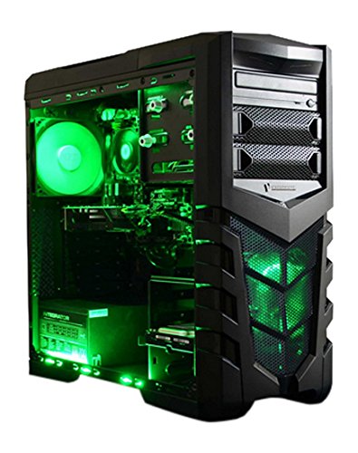 Vibox VBX-PC-15549 Hypersonic 17 Gaming Desktop-PC (AMD A Series 860K, 8GB RAM, 1TB HDD, NVIDIA Geforce GTX 960, Win 10 Home) grün