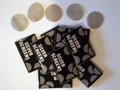 1 X Pack Of 5 Pipe Screens 15mm Silver Stainless Steel Gauze Chillum Tobacco