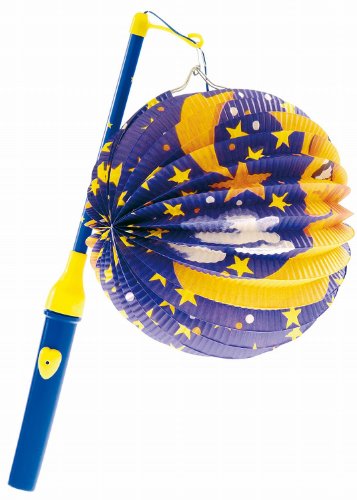 Riethmüller 1001 - Lampionset für Kinder, elektrischer Laternenstab und 15 cm Lampion