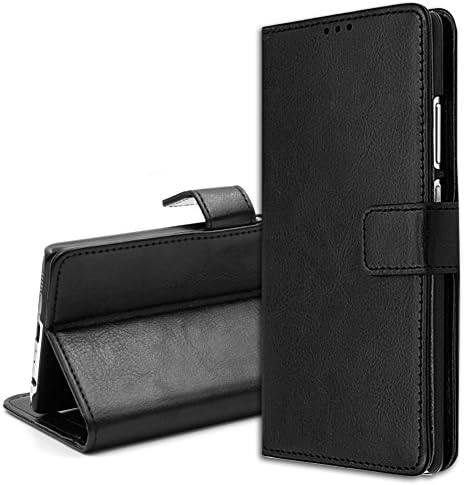 SS Tech Huawei P20 Lite Case Black Book Style Premium PU Leather Wallet Flip Cover elegant Card Slot and Magnetic Closure by Release 2018