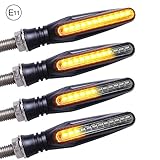 LED Motorrad Blinker verwenden 12 LED-Lampen, die mit hoher Helligkeit, geringem Lichtausfall, stabiler Leistung und langer Lebensdauer, geringer Wärmeentwicklung und geringem Stromverbrauch betrieben werden.