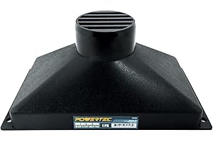 POWERTEC 70169 Mini Gulp Dust Hood Collector with 4" ID Port - ABS Plastic Fitting for Woodworking Dust Collection Hose,13-1/2" x 7-1/4"