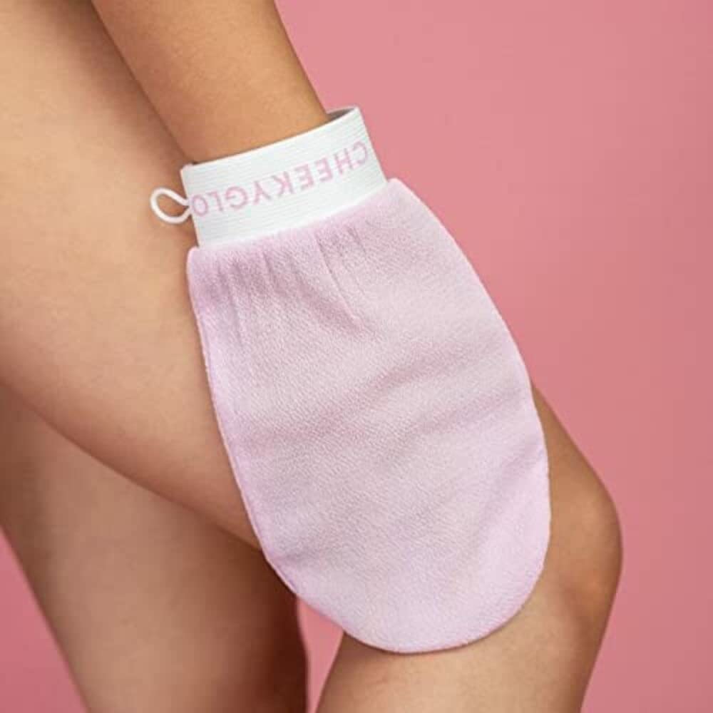 Cheekyglo Body Exfoliating Glove - Pure Viscose Fibre, Exfoliating Body Glove for Dead Skin, Tan Removal for Face and Body, D