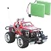 Produktbild Roter Jeep Buggy Monstertruck HOT Cross Country 1:16, Ferngesteuert, perfekt für Kinder, mit LED Licht und Akku + Zweitakku