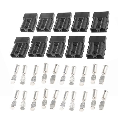 10pcs 50A 600V 8AWG Batterie Schnell Winde Anschluss Stapler Verbinden - Schwarz