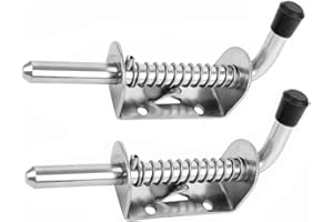 MINISOISO 2 Stück Federriegel Edelstahl - Federriegel Schnappverschluss - Bolzenriegel - Riegel Tür - Torriegel Türriegel - Türschloss für alle Arten von Türen und Fenstern