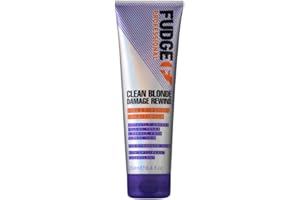 Fudge Professional Clean Blonde Damage Rewind Conditioner, Intense Purple Toning for Blonde Hair, Bond Repair Technology, Sulfate Free, 250 ml